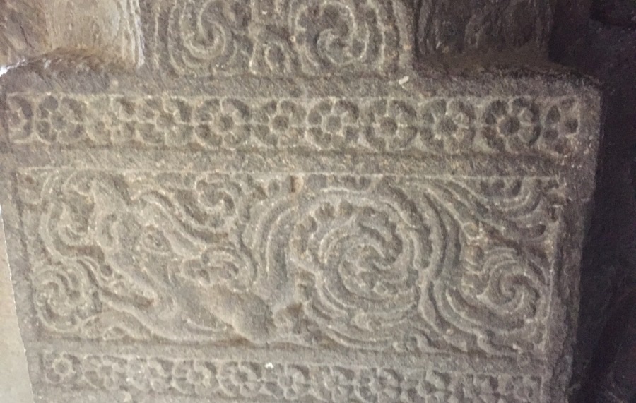 Ellora Caves-stone carvings on walls of kailasha temple