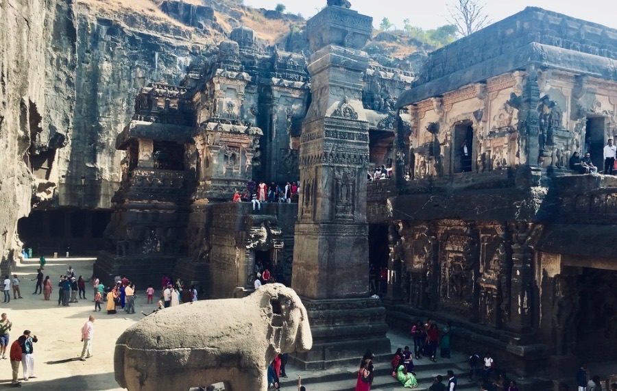 Ellora Cave-View of kailasha temple 