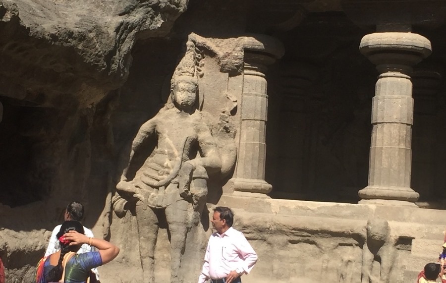 Ellora Caves- stone carvings depicting Ramayana