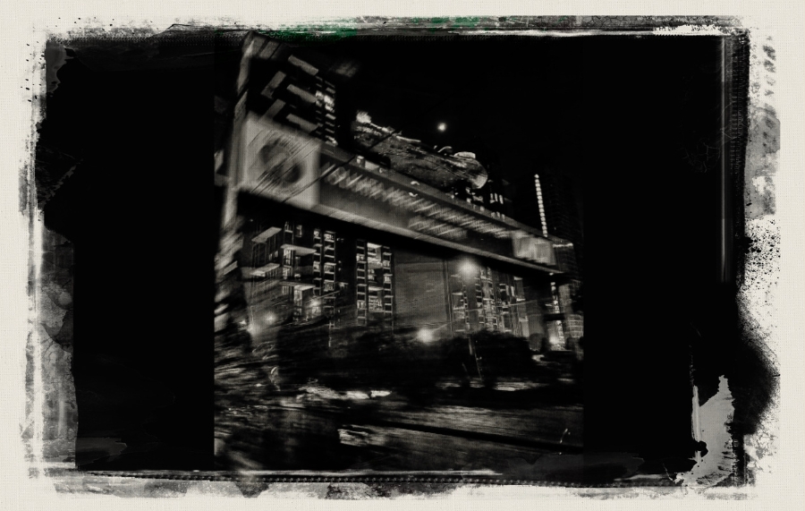Metro- image of light rushes as station passes the locality 